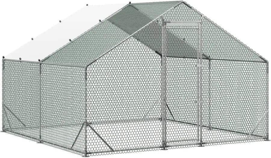 enclos poules grillagé pour poules